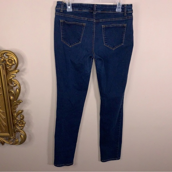 Large Reg Maurices Blue Skinny Jeans Stretch Fitted denim Casual - Picture 10 of 13